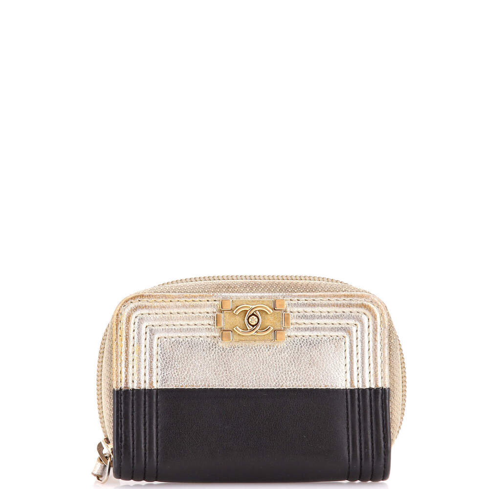 Chanel Compact Boy Wallet Glazed Iridescent Calfskin